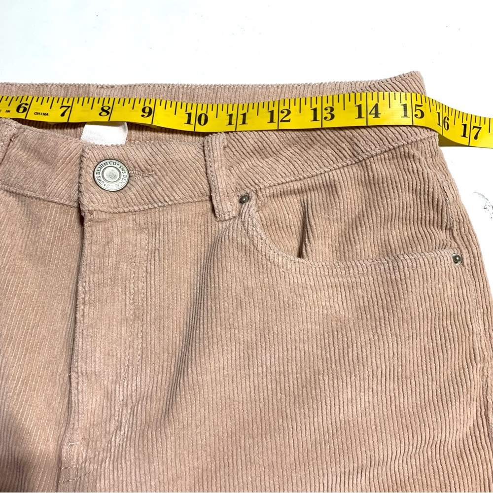 NWOT SWS Miami Blush Pink High Rise Corduroy Pants Size 11 Junior - Picture 9 of 13